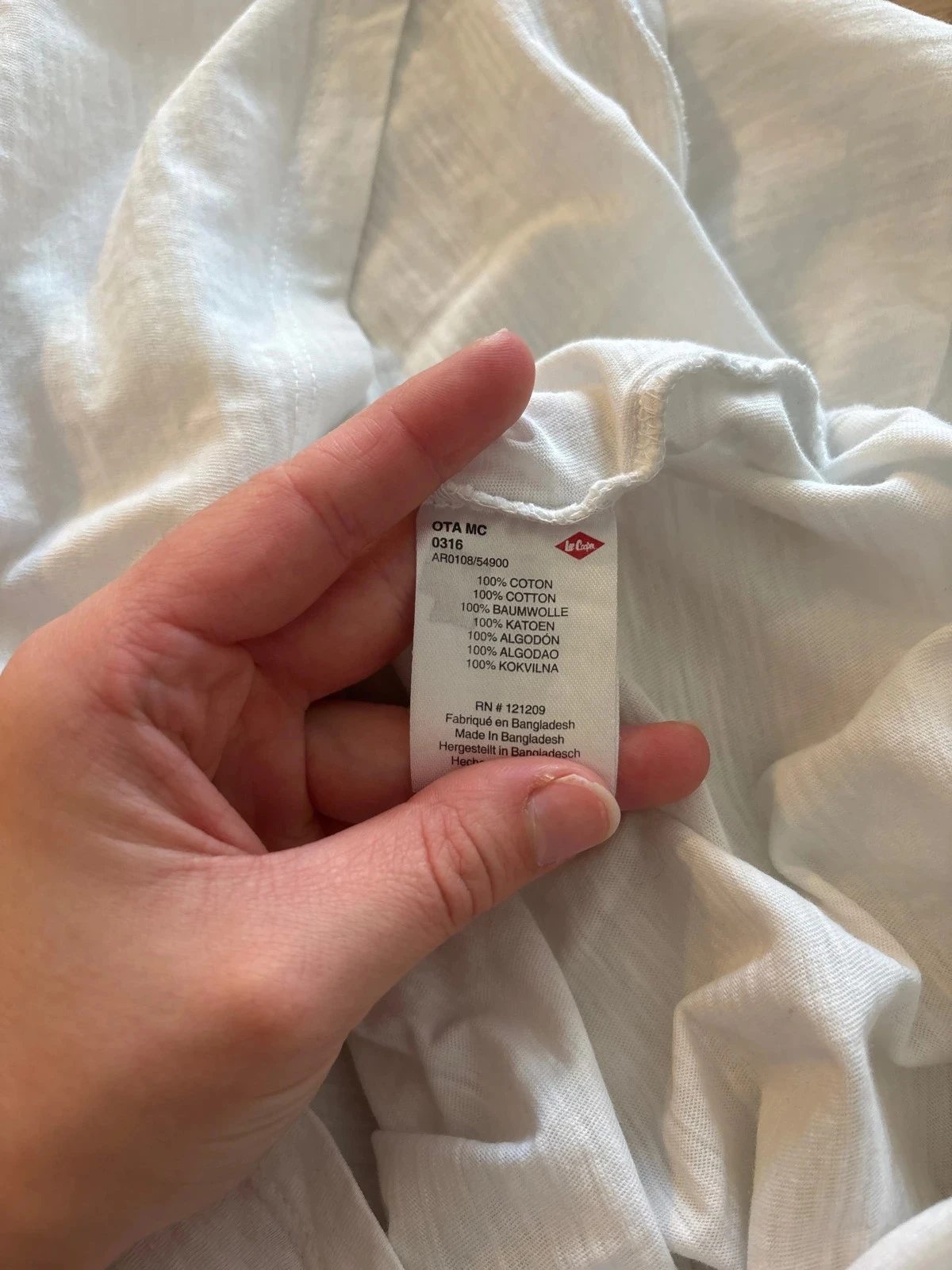 White Lee Cooper short-sleeved t-shirt size M / 38 – photo 5